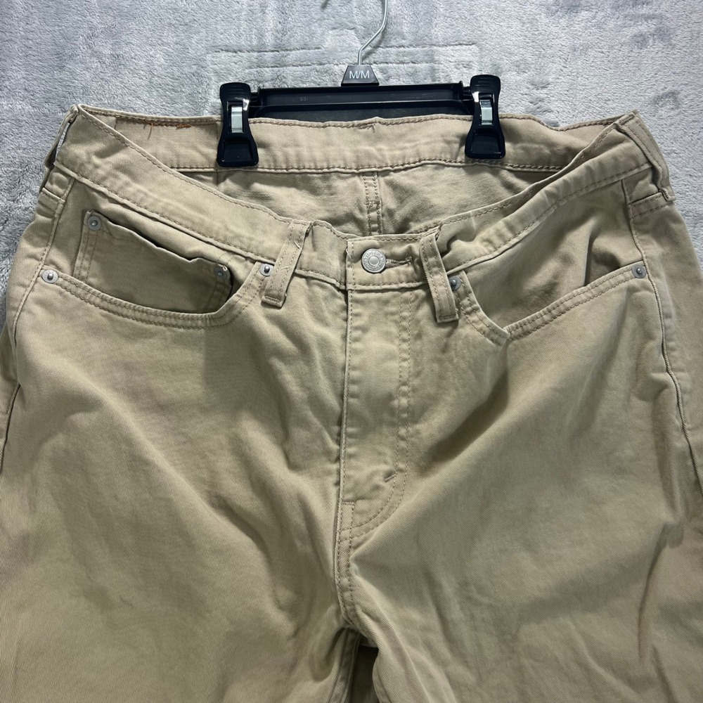 LEVI'S 514 Straight Pants‎ Mens 34x30 Tan Khaki Stretch 00514-1865 Modern Cotton - Picture 3 of 16